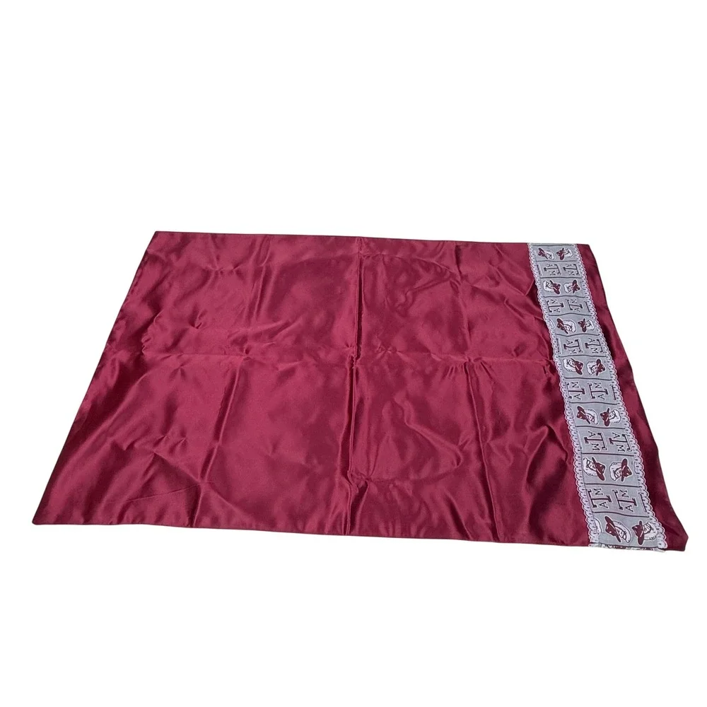 Vintage Texas AM Aggies Caitlin Pillowcase Set 2 Y2K Handmade Dorm Decor Maroon